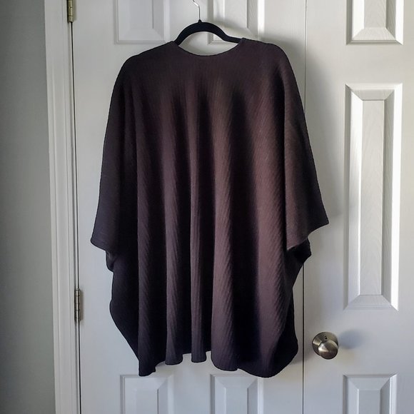 Steve Madden Black Sweater Knit Cardigan Wrap - Picture 2 of 4